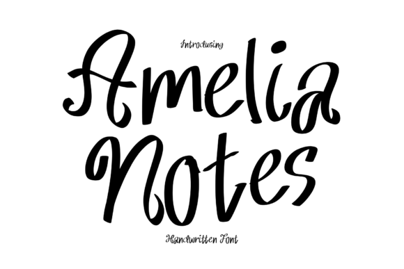 Amelia Notes: A Handwritten Font for Authentic Branding