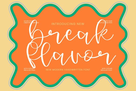 Break Flavor: A Modern Handwritten Font for Branding