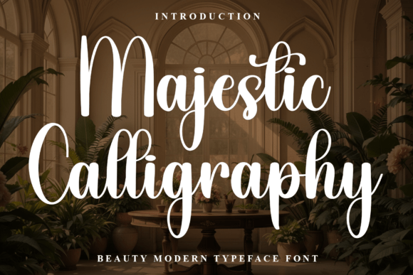 Majestic Calligraphy Typeface for Editorial Design