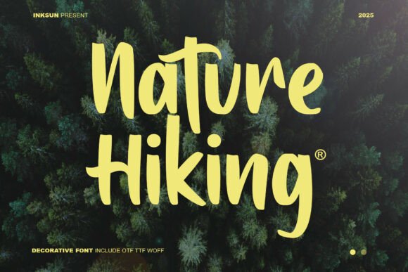 Nature Hiking: A Bold Typeface for Editorial Design