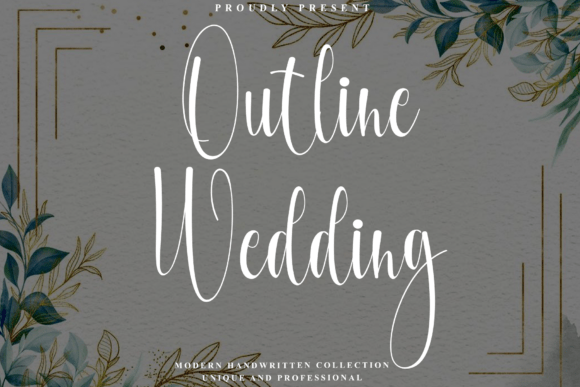Outline Wedding Font: Elegant Script for Makers