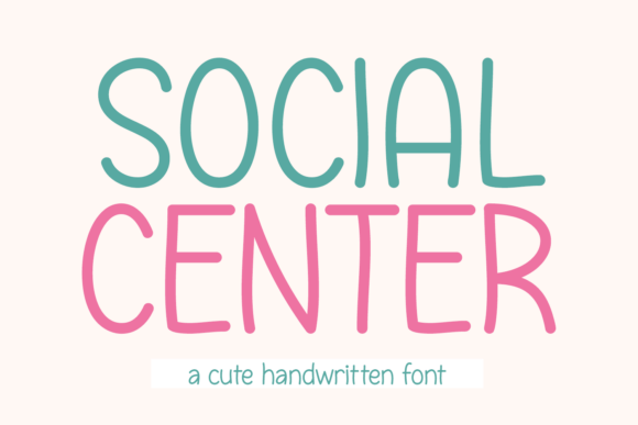Social Center: A Gentle Script Font for Editorial Design