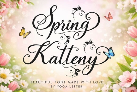 Spring Katteny: A Handwritten Typeface for Editorial Design